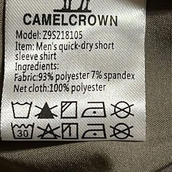 CAMEL CROWN quick dry button up shirt. Small. NWT - Picture 7 of 8